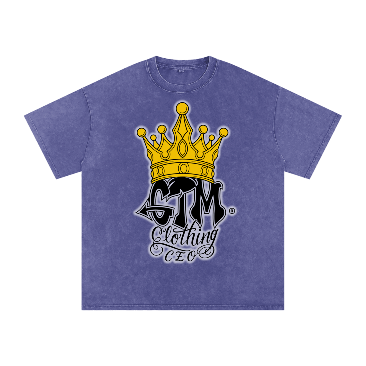 GTM® Crown Snow Washed Oversized Cotton T-Shirt | Unisex