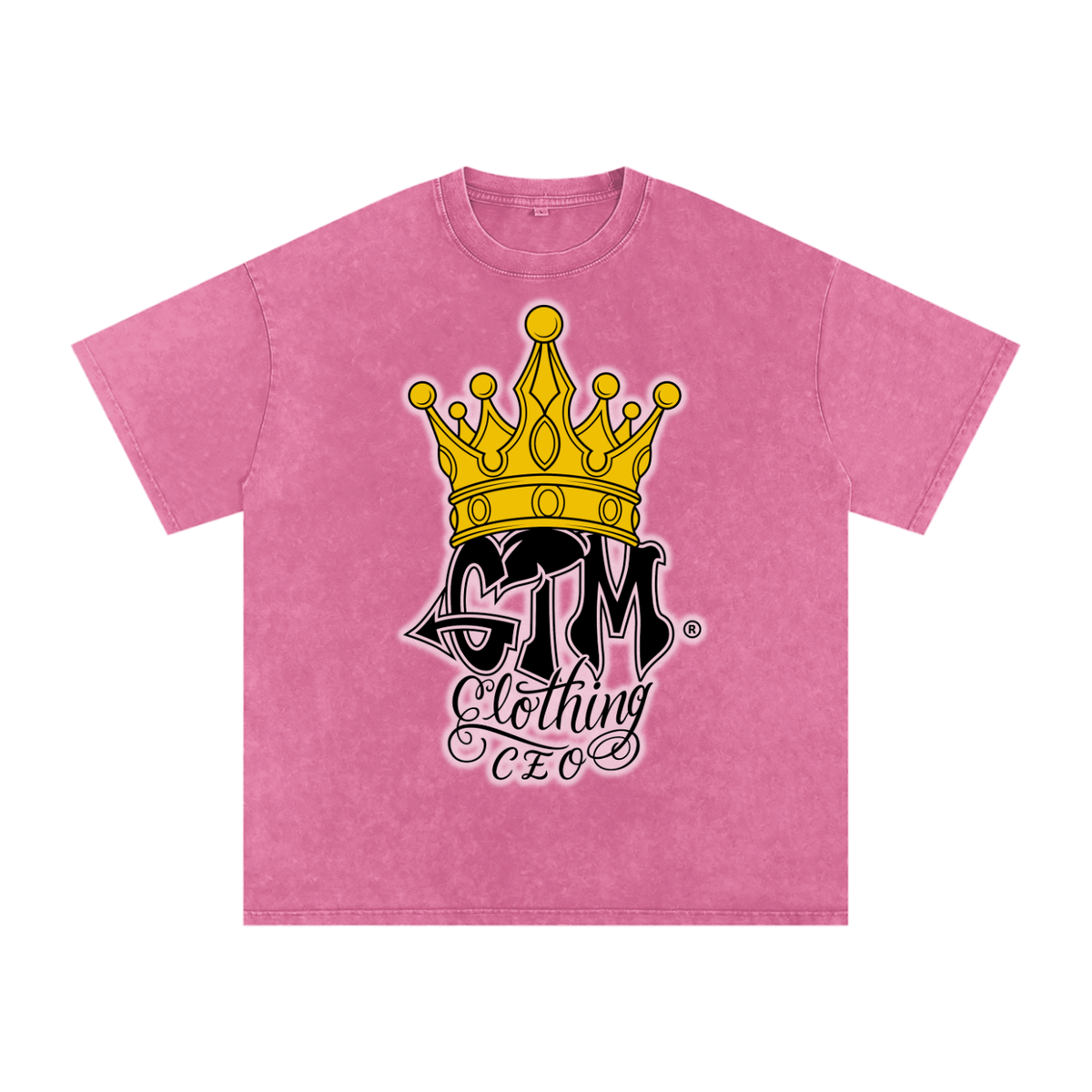GTM® Crown Snow Washed Oversized Cotton T-Shirt | Unisex