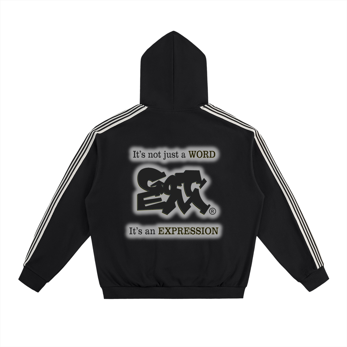 GOT ʻEM® Original with Tagline (Glow) Side Stripe Hoodie | Unisex