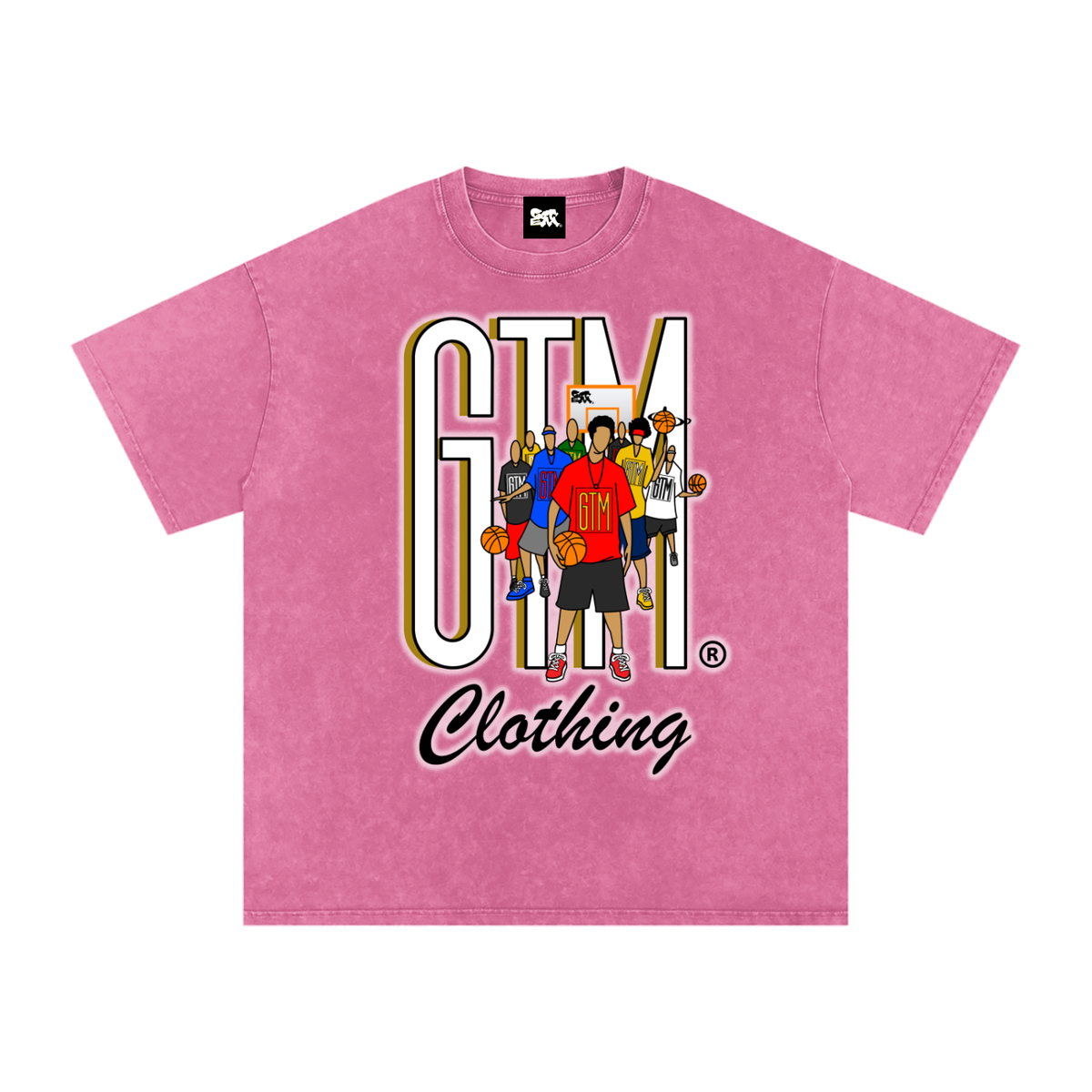 GTM® Shadow Hoopers Snow Washed Oversized Cotton T-Shirt | Unisex