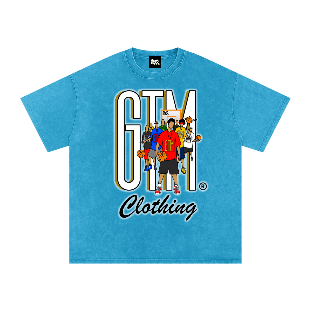GTM® Shadow Hoopers Snow Washed Oversized Cotton T-Shirt | Unisex