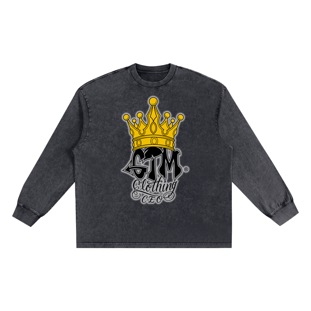 GTM® Crown Snow Washed Frayed Edge T-Shirt | Unisex