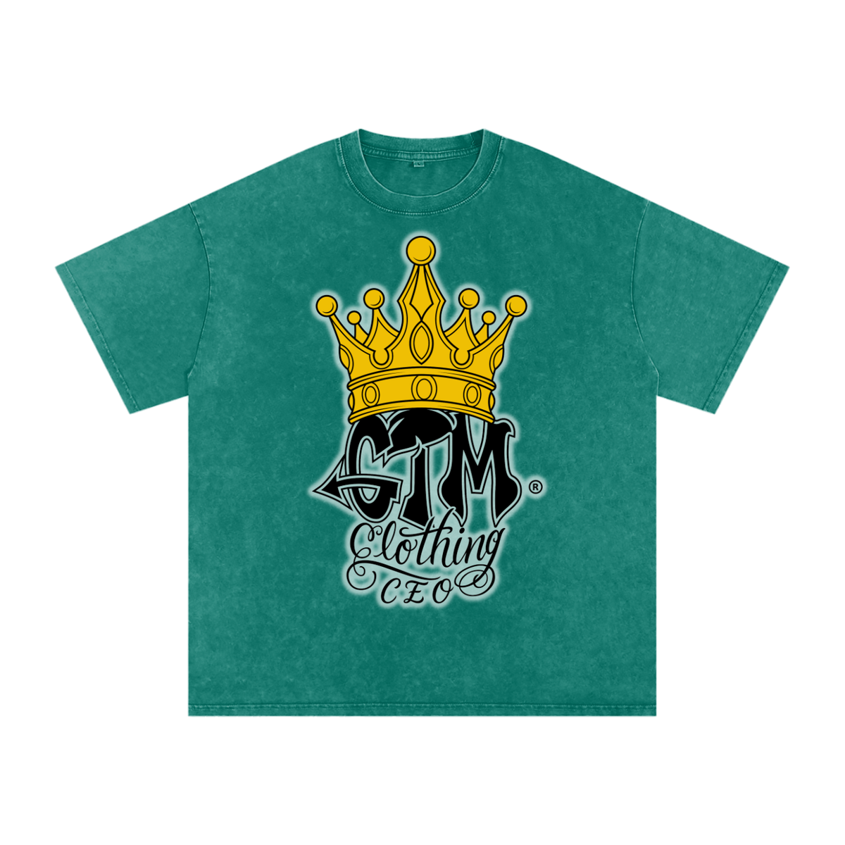 GTM® Crown Snow Washed Oversized Cotton T-Shirt | Unisex