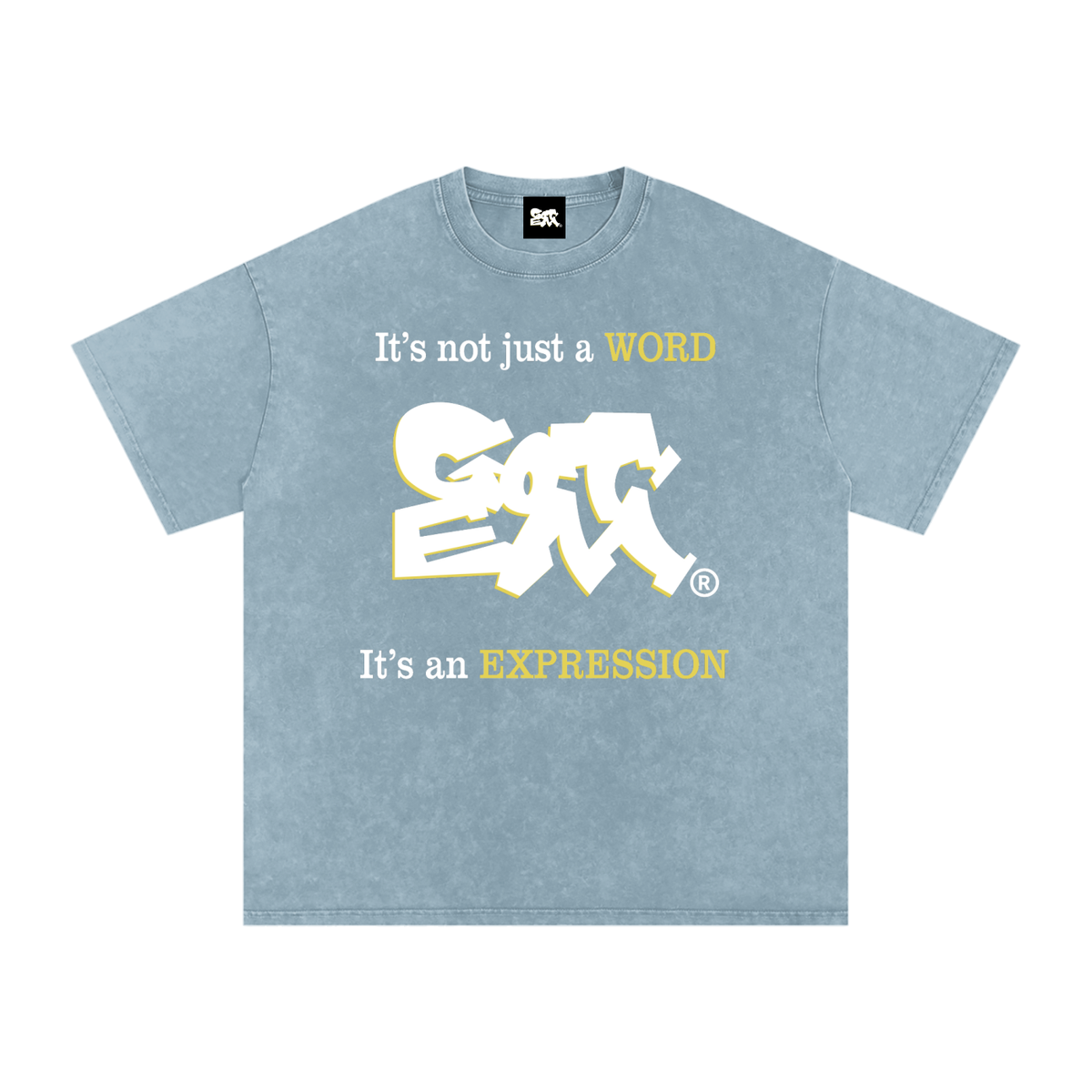 GOT ʻEM® Original with Tagline Snow Washed Oversized Cotton T-Shirt | Unisex