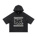 GOT ʻEM® Original with Tagline (Glow) Snow Washed Hooded Boxy T-Shirt | Unisex