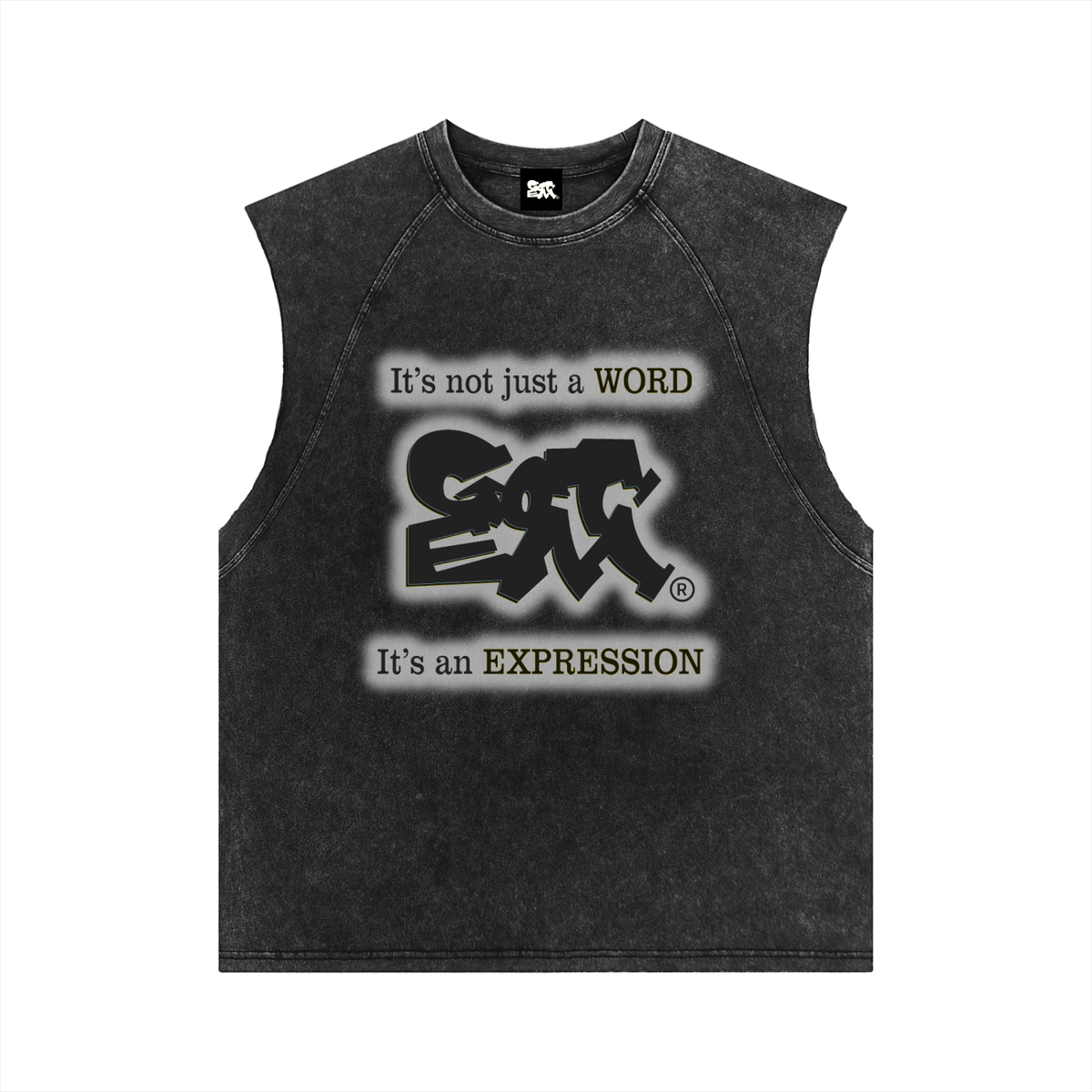 GOT ʻEM® Original with Tagline (Glow) Snow Washed Tank Top | Unisex