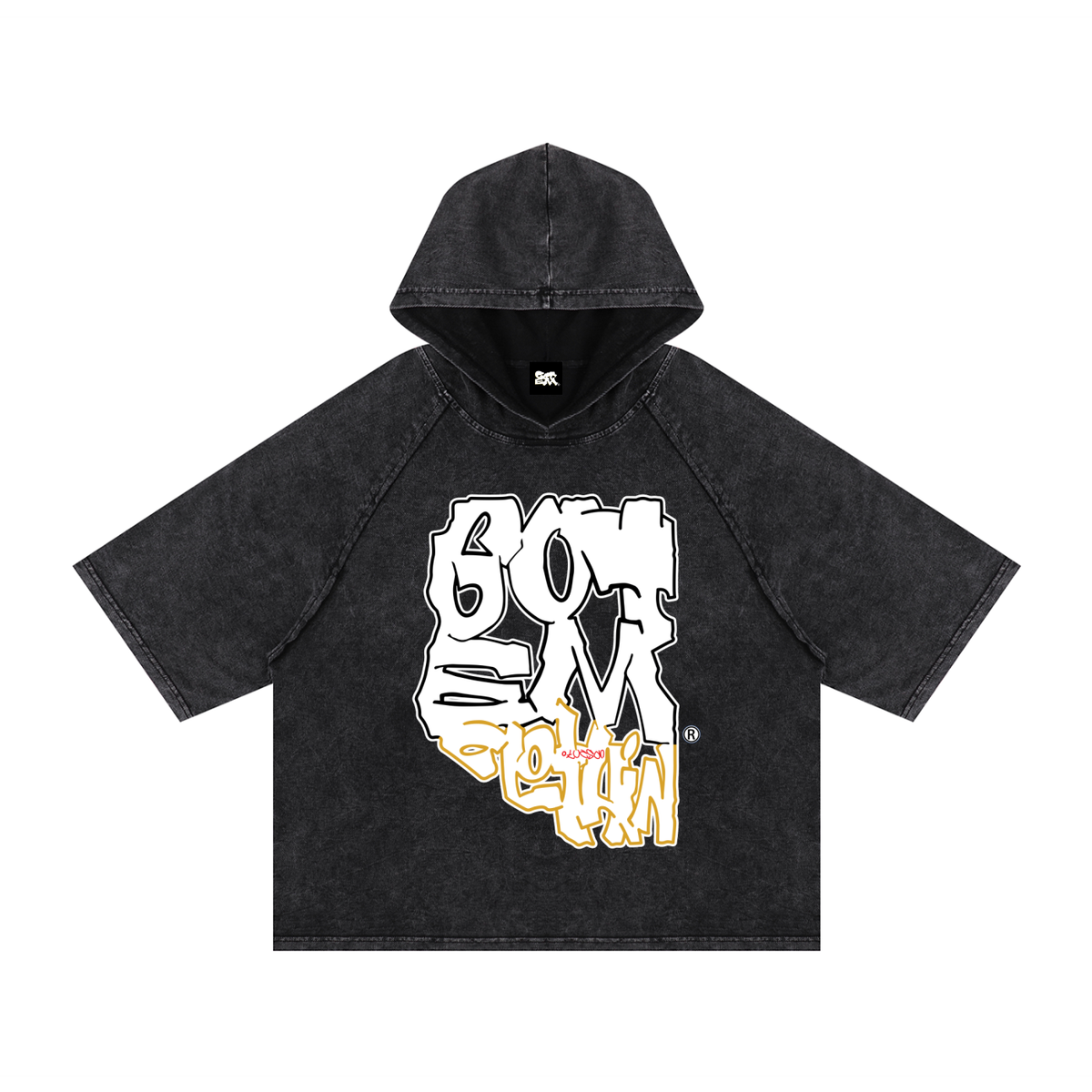 GOT ʻEM® Arizona Description Snow Washed Hooded Boxy T-Shirt | Unisex