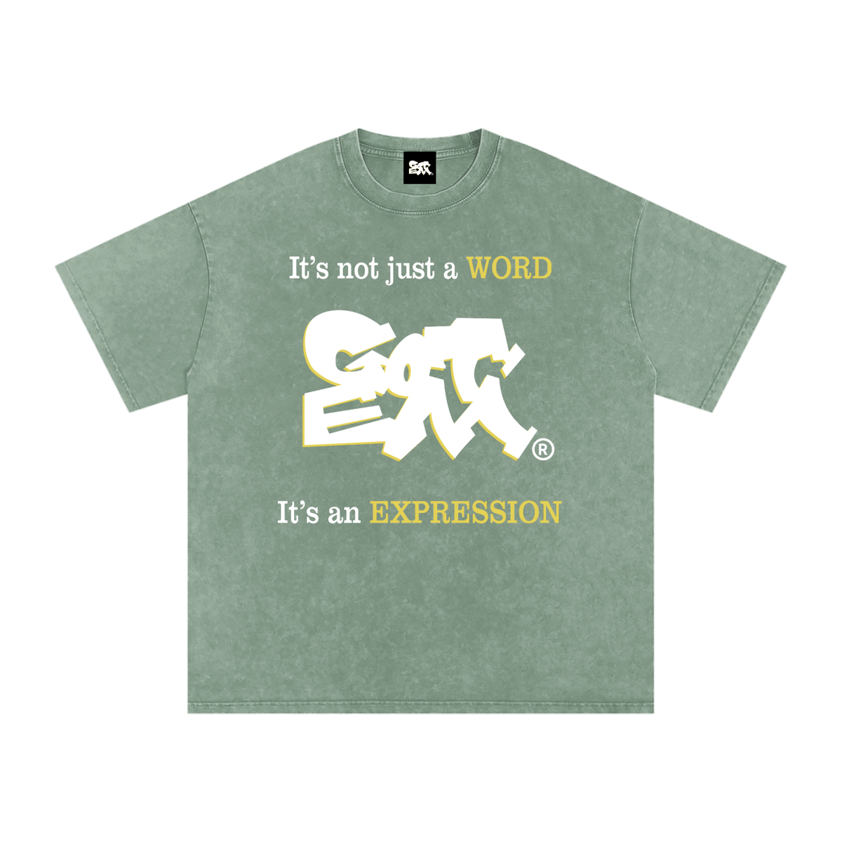GOT ʻEM® Original with Tagline Snow Washed Oversized Cotton T-Shirt | Unisex