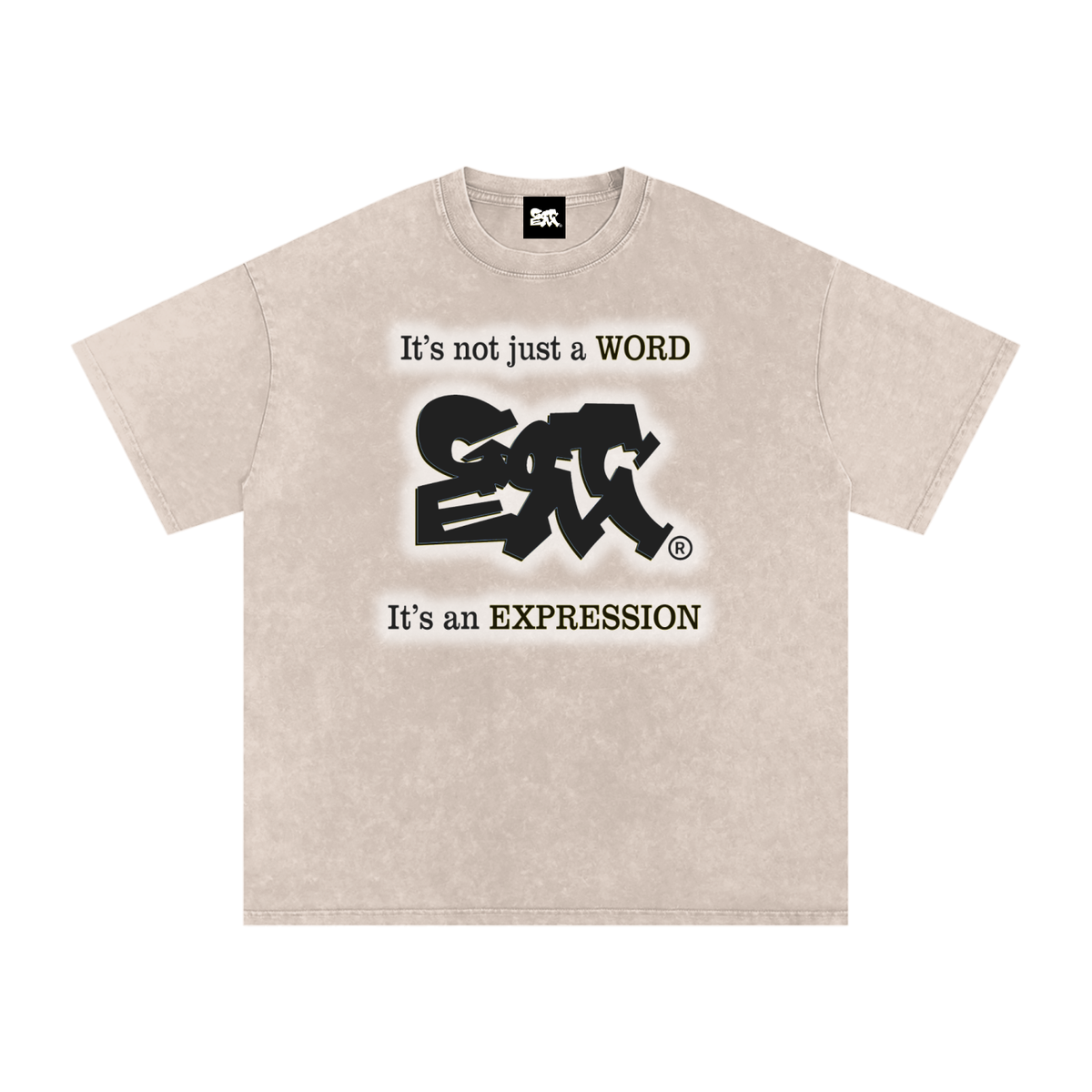 GOT ʻEM® Original with Tagline (Glow) Snow Washed Oversized Cotton T-Shirt | Unisex