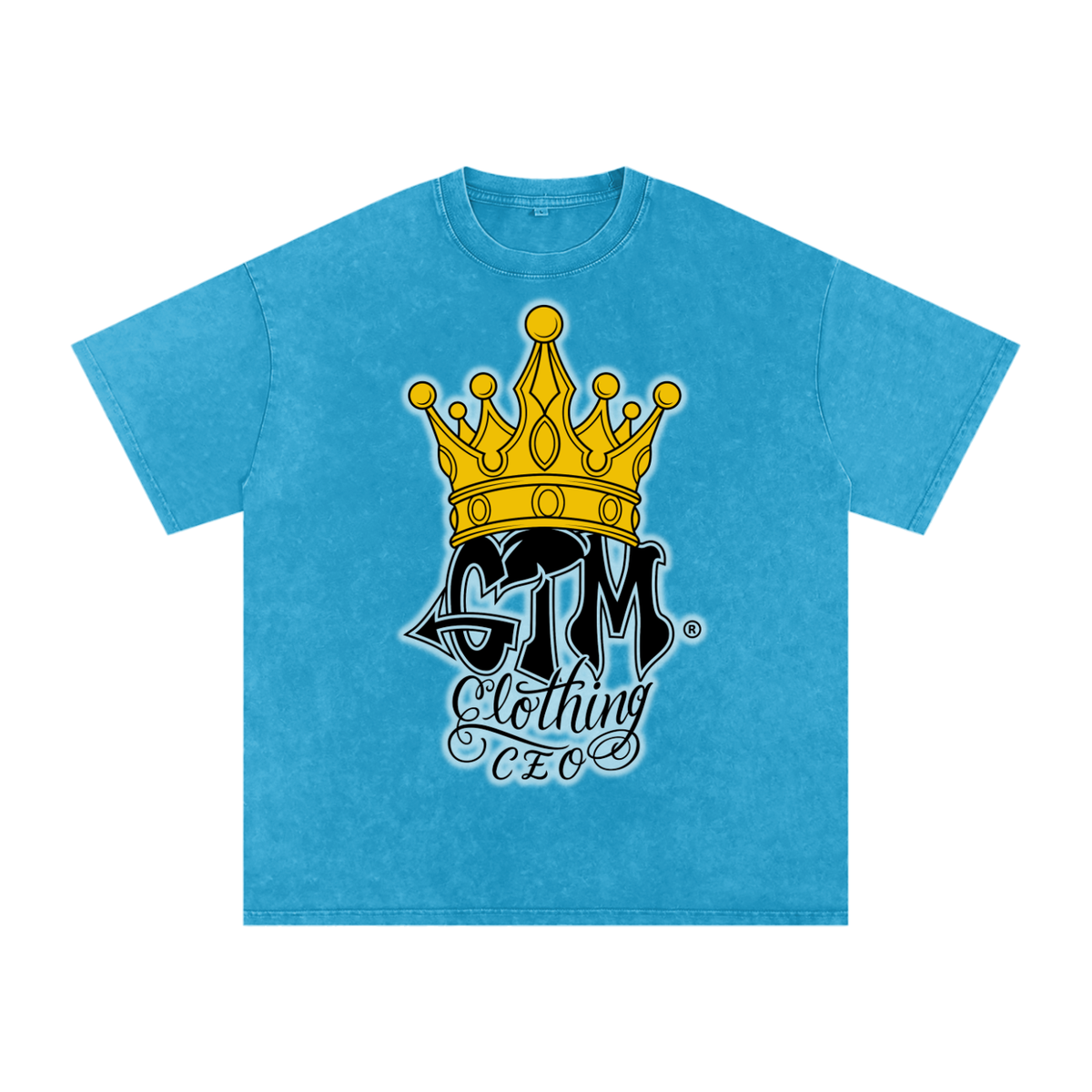 GTM® Crown Snow Washed Oversized Cotton T-Shirt | Unisex