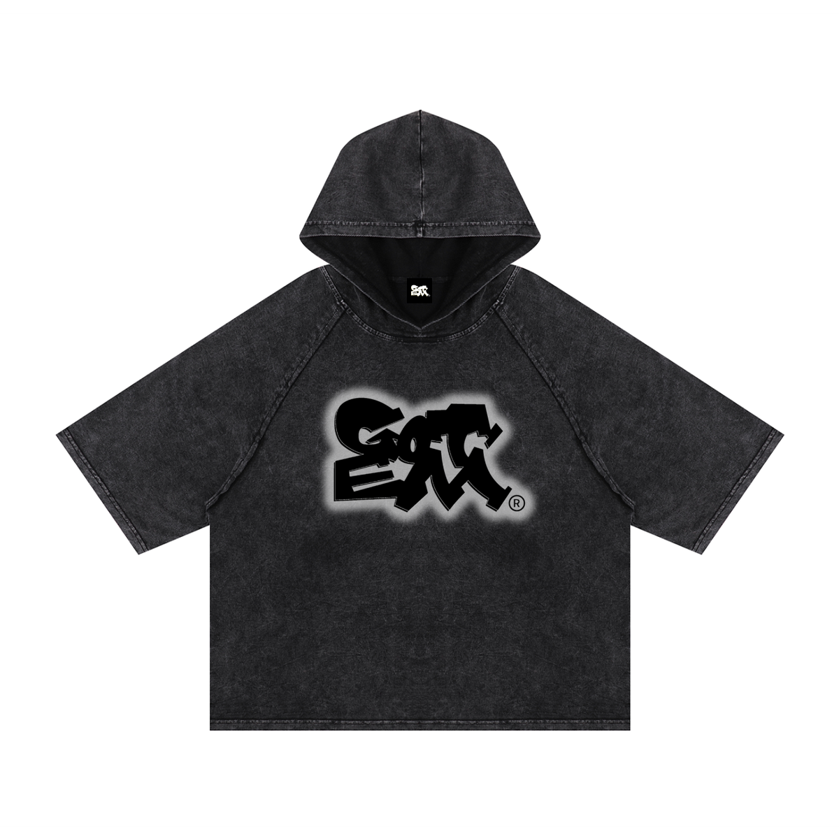 GOT ʻEM® Original (Glow) Snow Washed Hooded Boxy T-Shirt | Unisex
