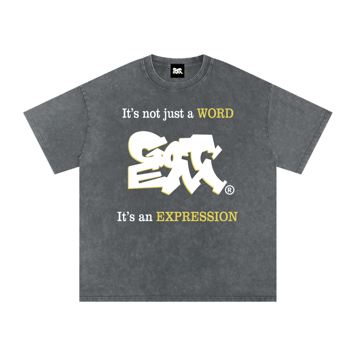 GOT ʻEM® Original with Tagline Snow Washed Oversized Cotton T-Shirt | Unisex