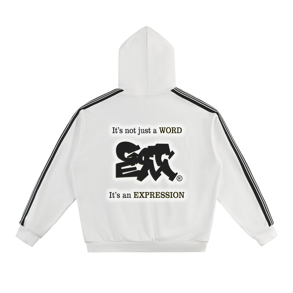GOT ʻEM® Original with Tagline (Glow) Side Stripe Hoodie | Unisex