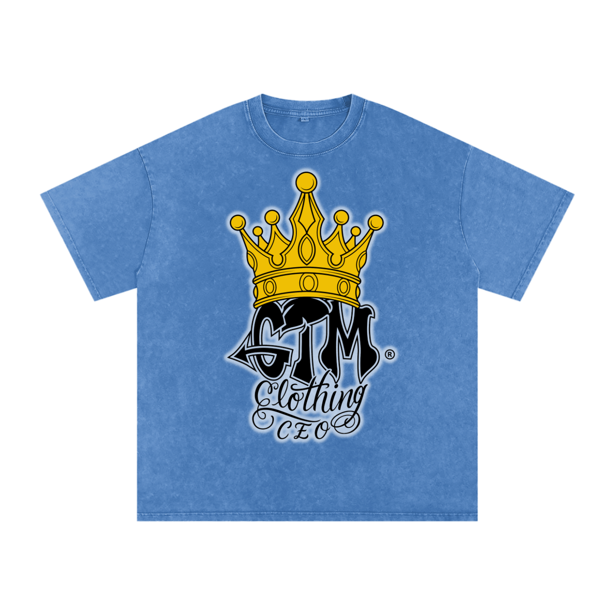 GTM® Crown Snow Washed Oversized Cotton T-Shirt | Unisex