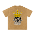 GTM® Crown Snow Washed Oversized Cotton T-Shirt | Unisex