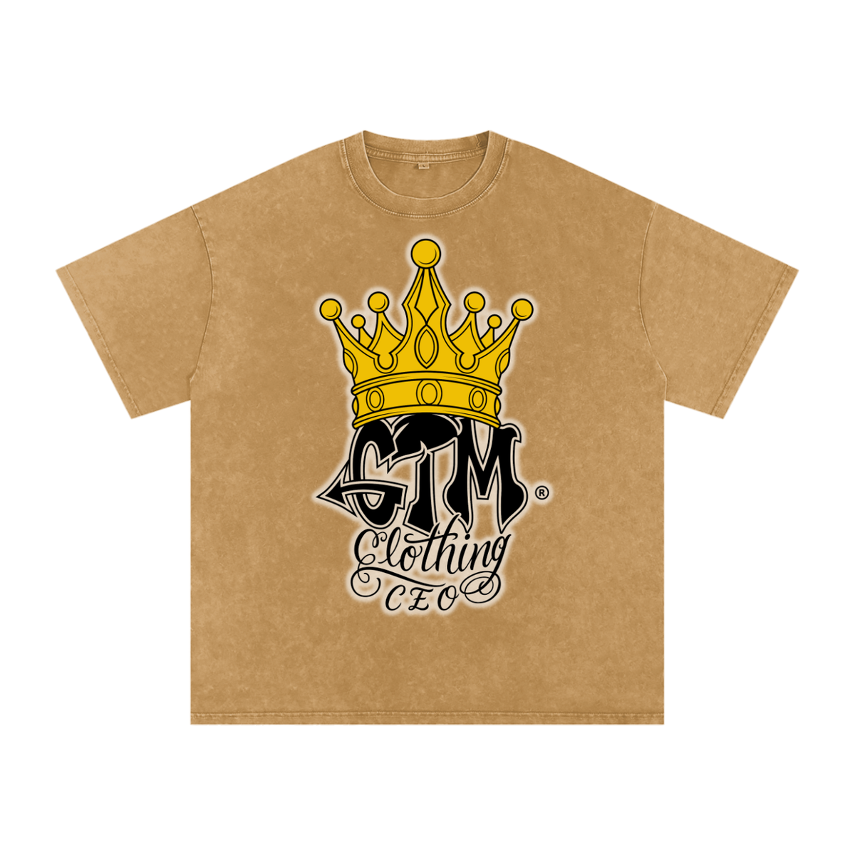 GTM® Crown Snow Washed Oversized Cotton T-Shirt | Unisex