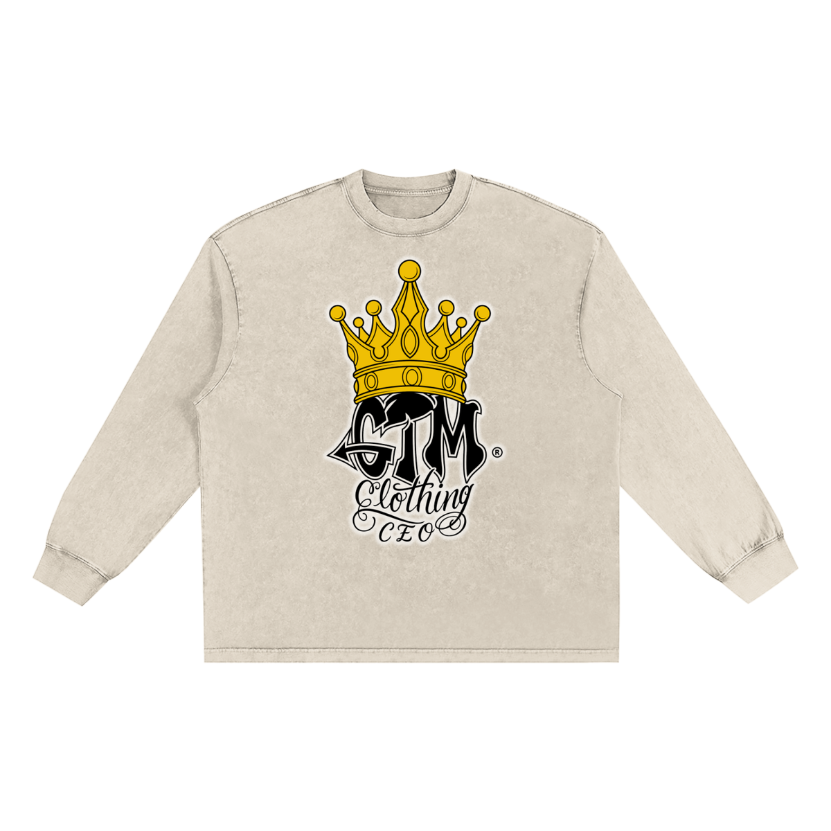 GTM® Crown Snow Washed Frayed Edge T-Shirt | Unisex