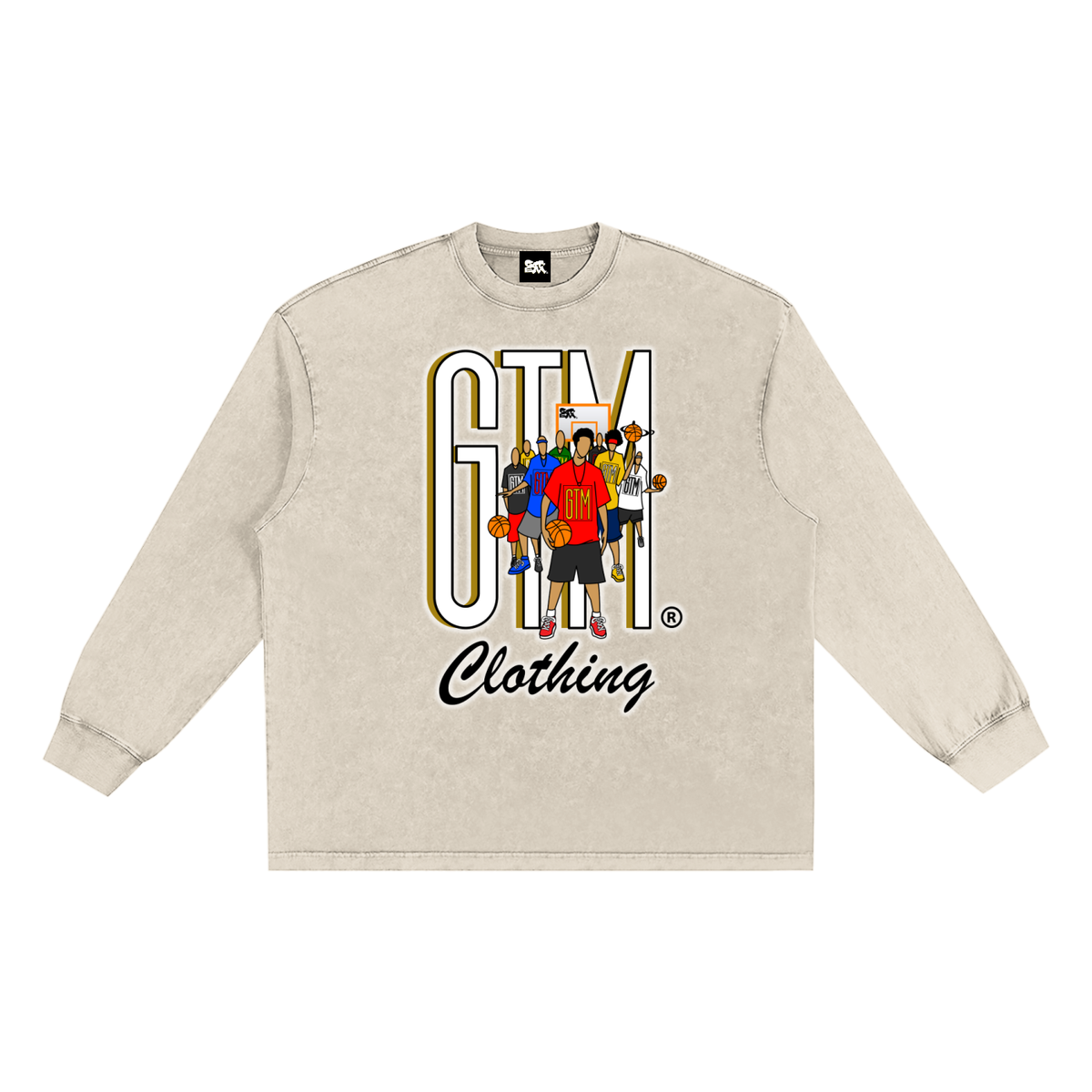 GTM® Shadow Hoopers Snow Washed Frayed Edge T-Shirt | Unisex