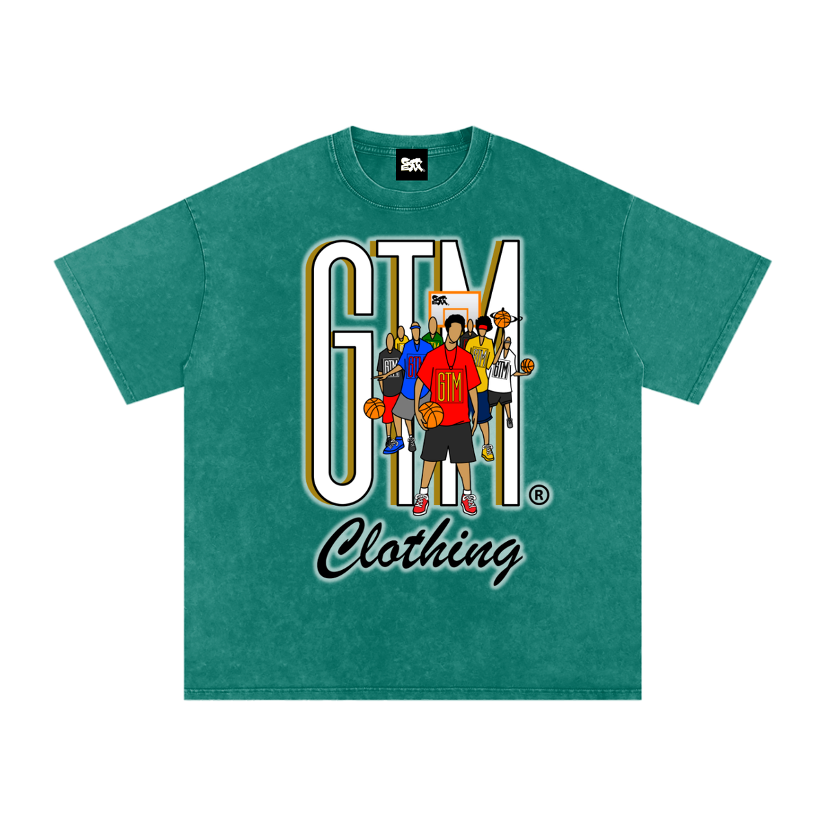GTM® Shadow Hoopers Snow Washed Oversized Cotton T-Shirt | Unisex
