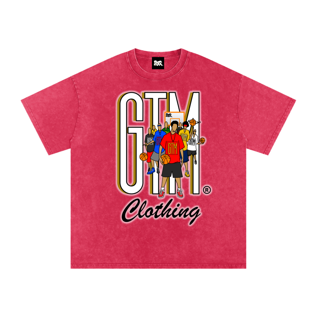 GTM® Shadow Hoopers Snow Washed Oversized Cotton T-Shirt | Unisex