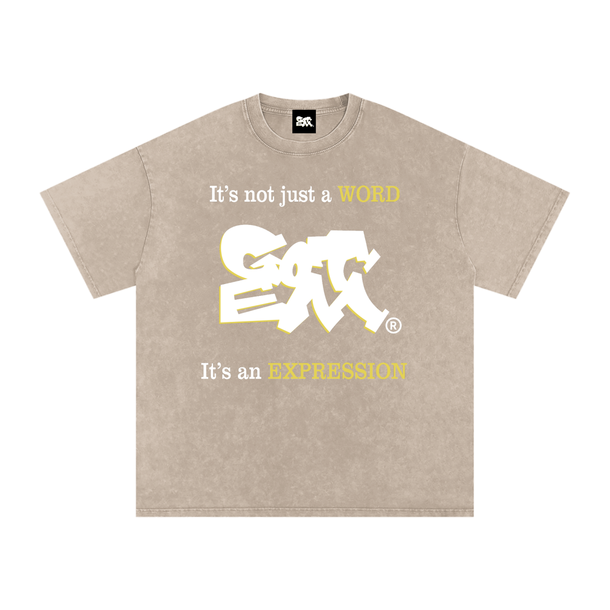 GOT ʻEM® Original with Tagline Snow Washed Oversized Cotton T-Shirt | Unisex