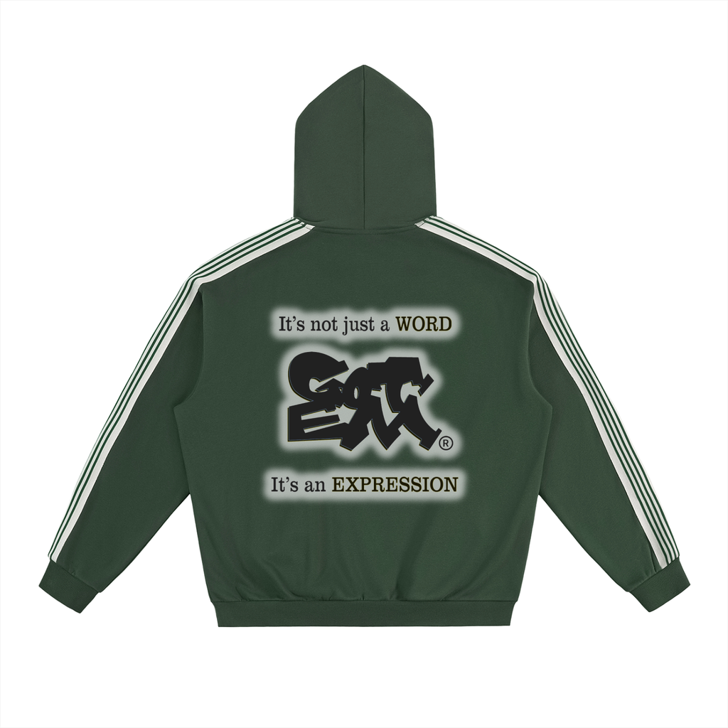 GOT ʻEM® Original with Tagline (Glow) Side Stripe Hoodie | Unisex