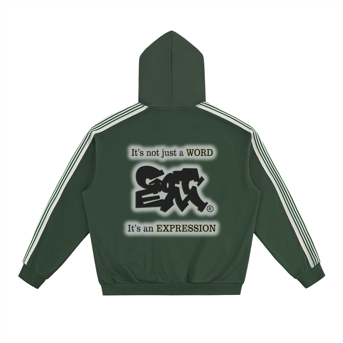 GOT ʻEM® Original with Tagline (Glow) Side Stripe Hoodie | Unisex