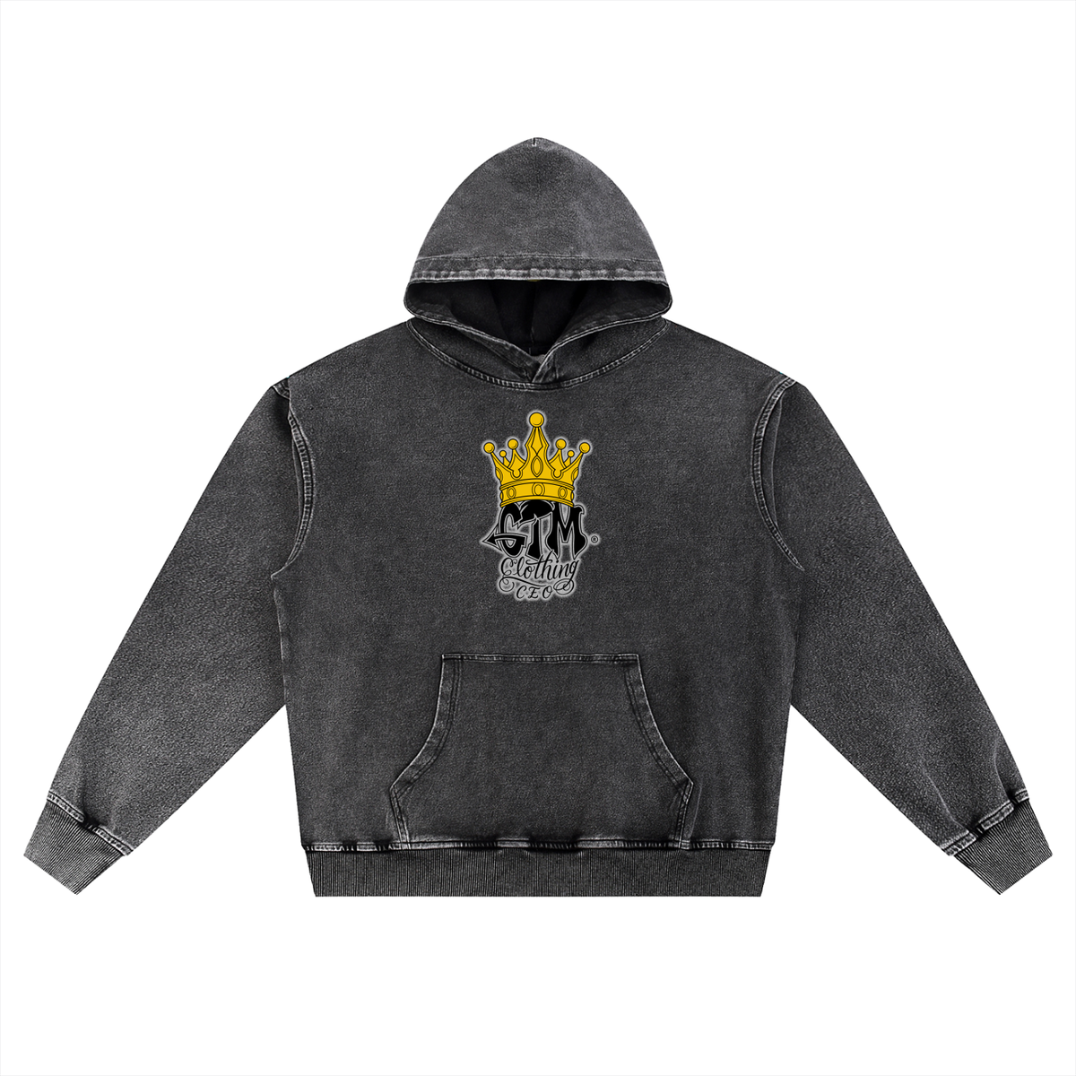 GTM® Crown Snow Wash Oversized Hoodie | Unisex