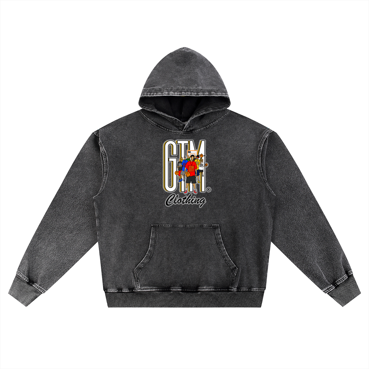 GTM® Shadow Hoopers Snow Wash Oversized Hoodie | Unisex