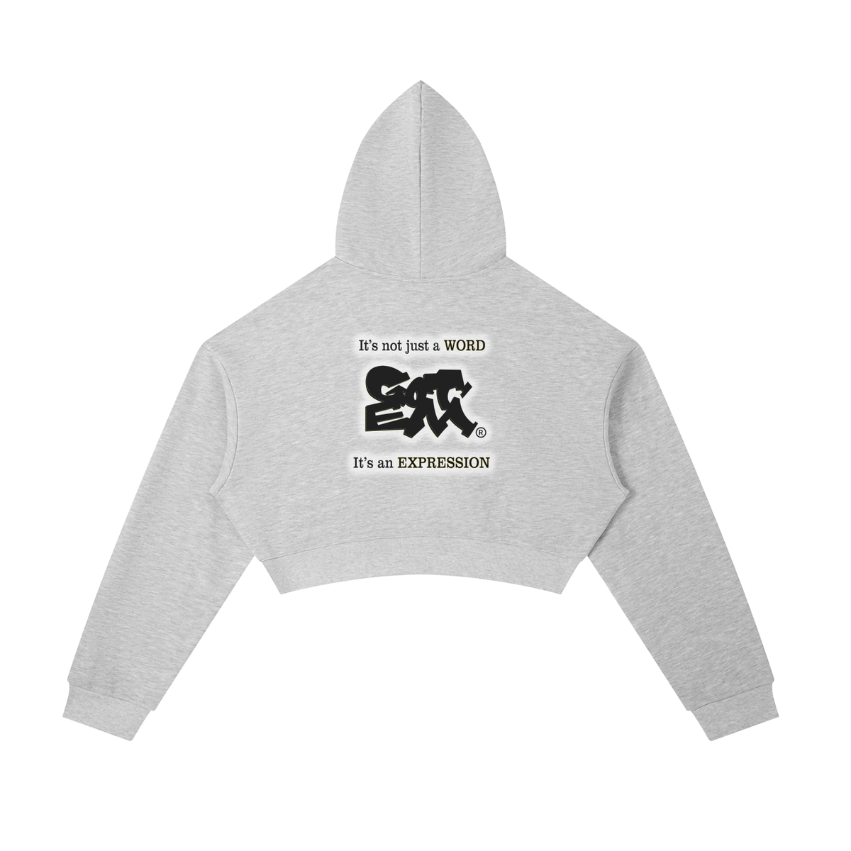 GOT ʻEM® Original with Tagline (Glow) Cropped Zip-Up Hoodie | Women