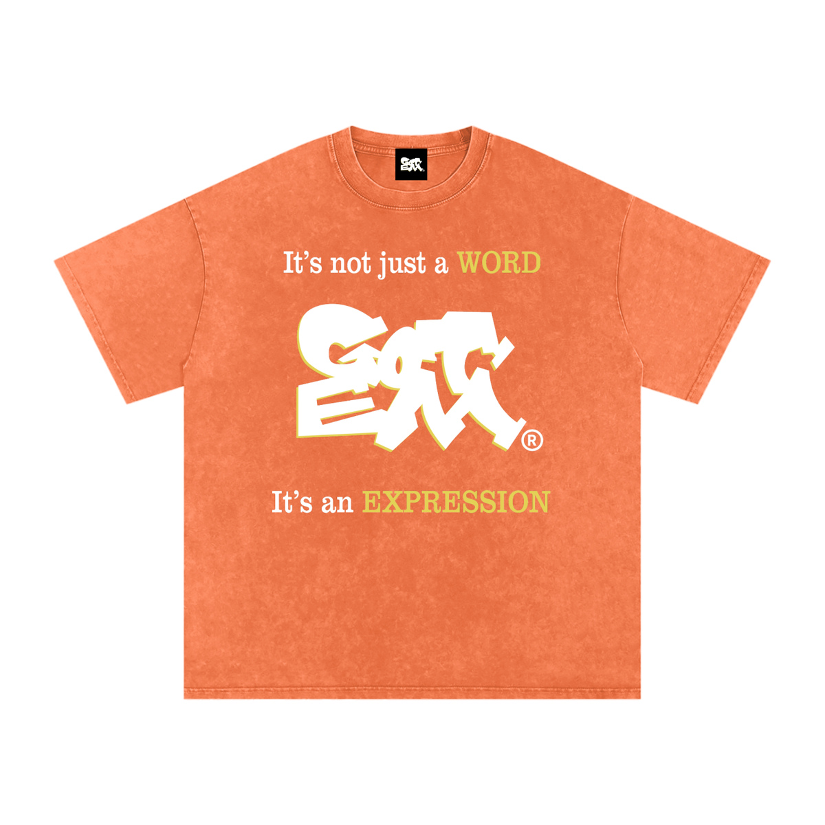 GOT ʻEM® Original with Tagline Snow Washed Oversized Cotton T-Shirt | Unisex