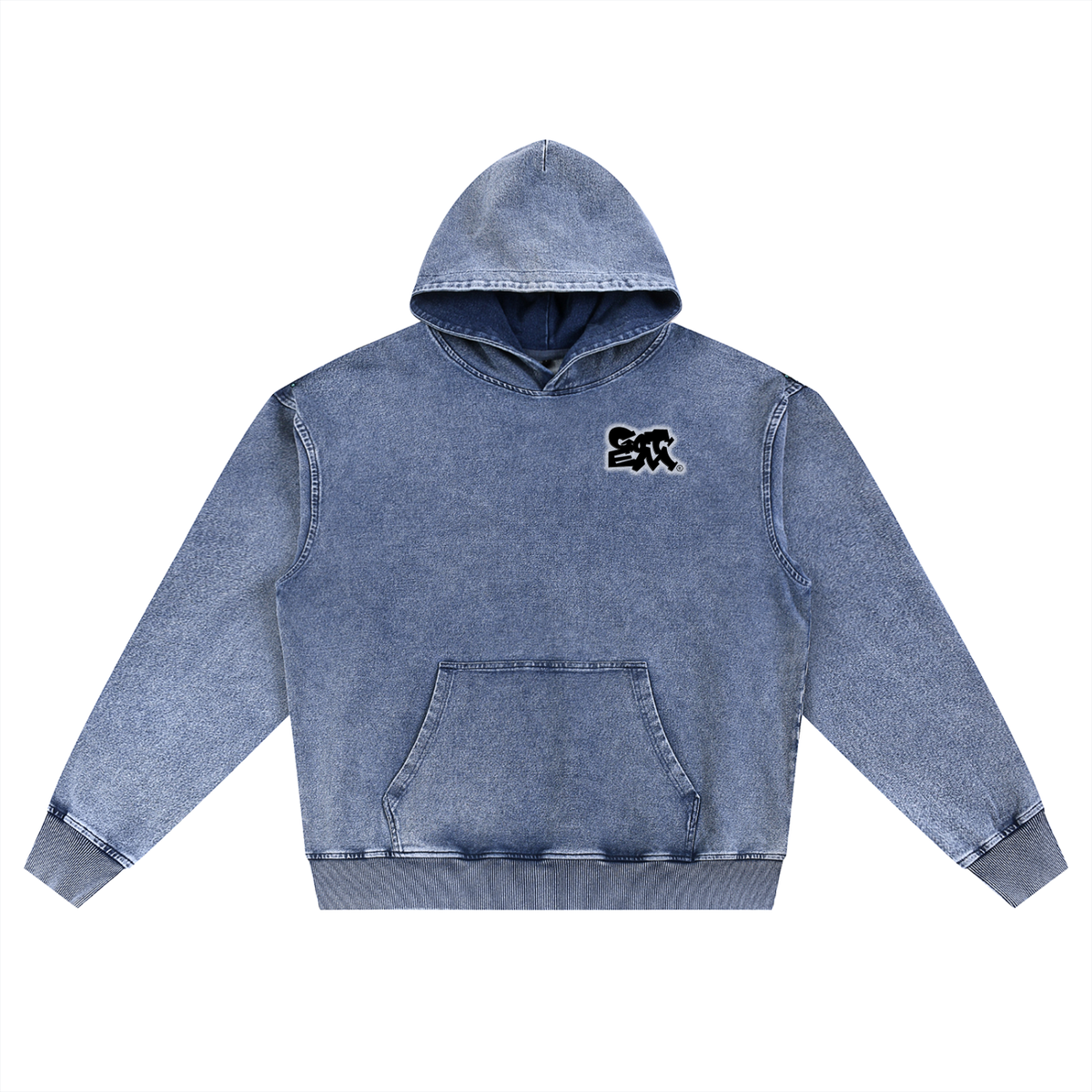 GOT ʻEM® Original with Tagline (Glow) Snow Wash Oversized Hoodie | Unisex
