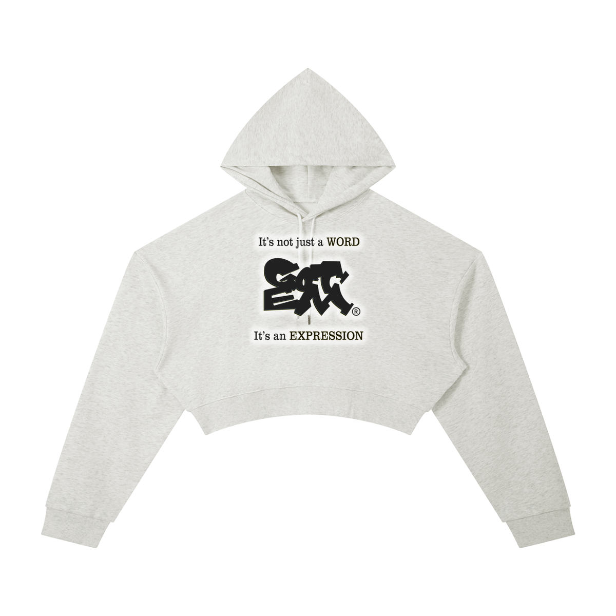 GOT ʻEM® Original with Tagline (Glow) Cropped Hoodie | Women