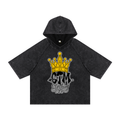 GTM Crown Snow Washed Hooded Boxy T-Shirt | Unisex