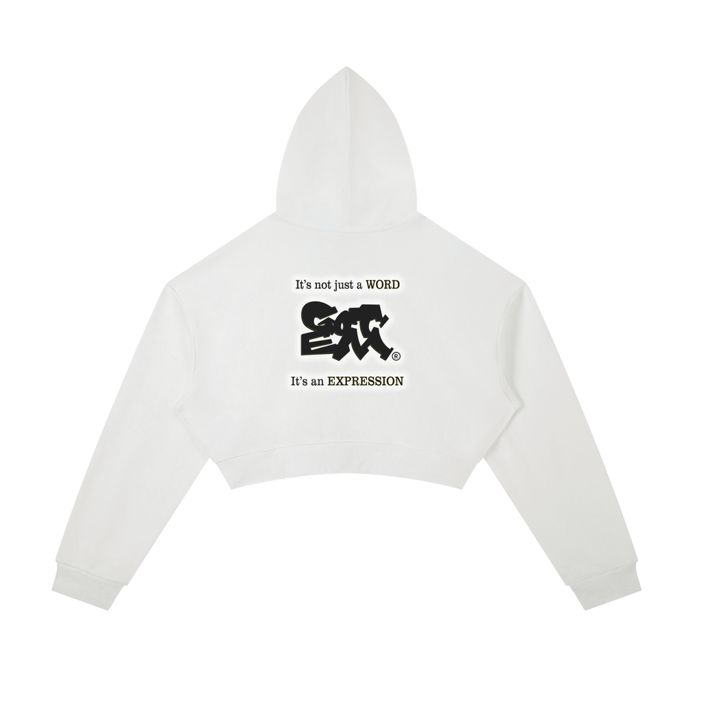 GOT ʻEM® Original with Tagline (Glow) Cropped Zip-Up Hoodie | Women