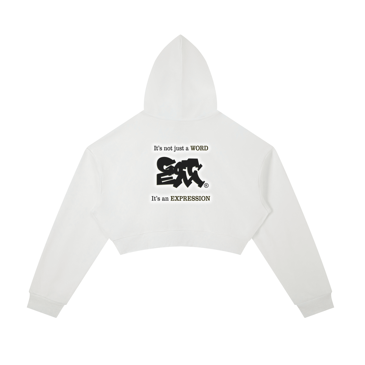 GOT ʻEM® Original with Tagline (Glow) Cropped Zip-Up Hoodie | Women