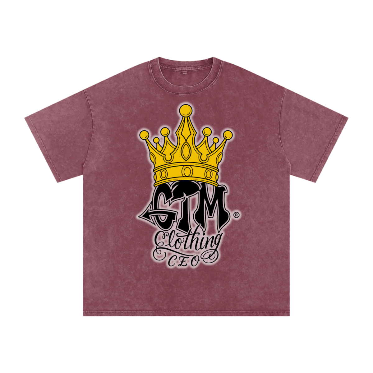 GTM® Crown Snow Washed Oversized Cotton T-Shirt | Unisex