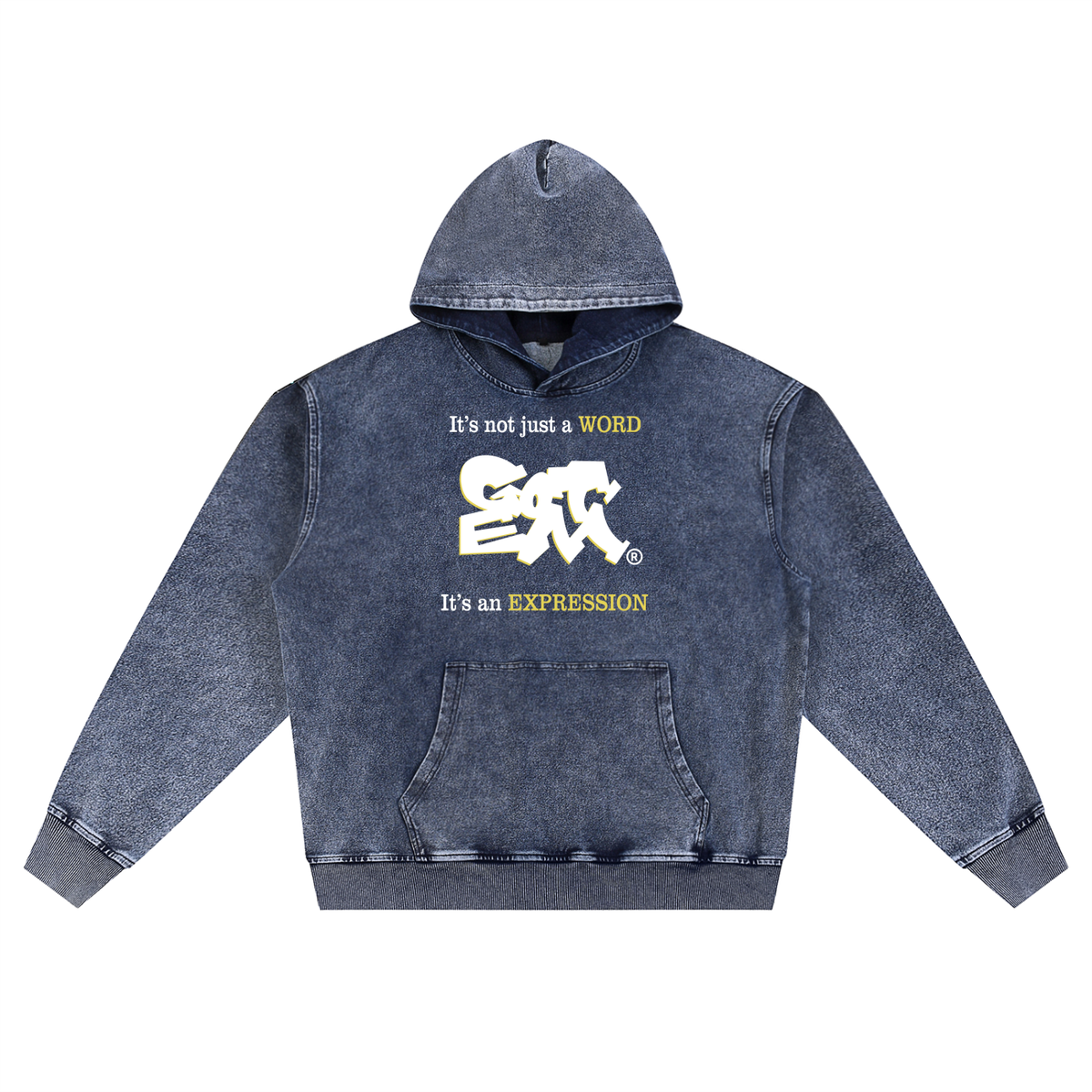 GOT ʻEM® Original with Tagline Snow Wash Oversized Hoodie | Unisex