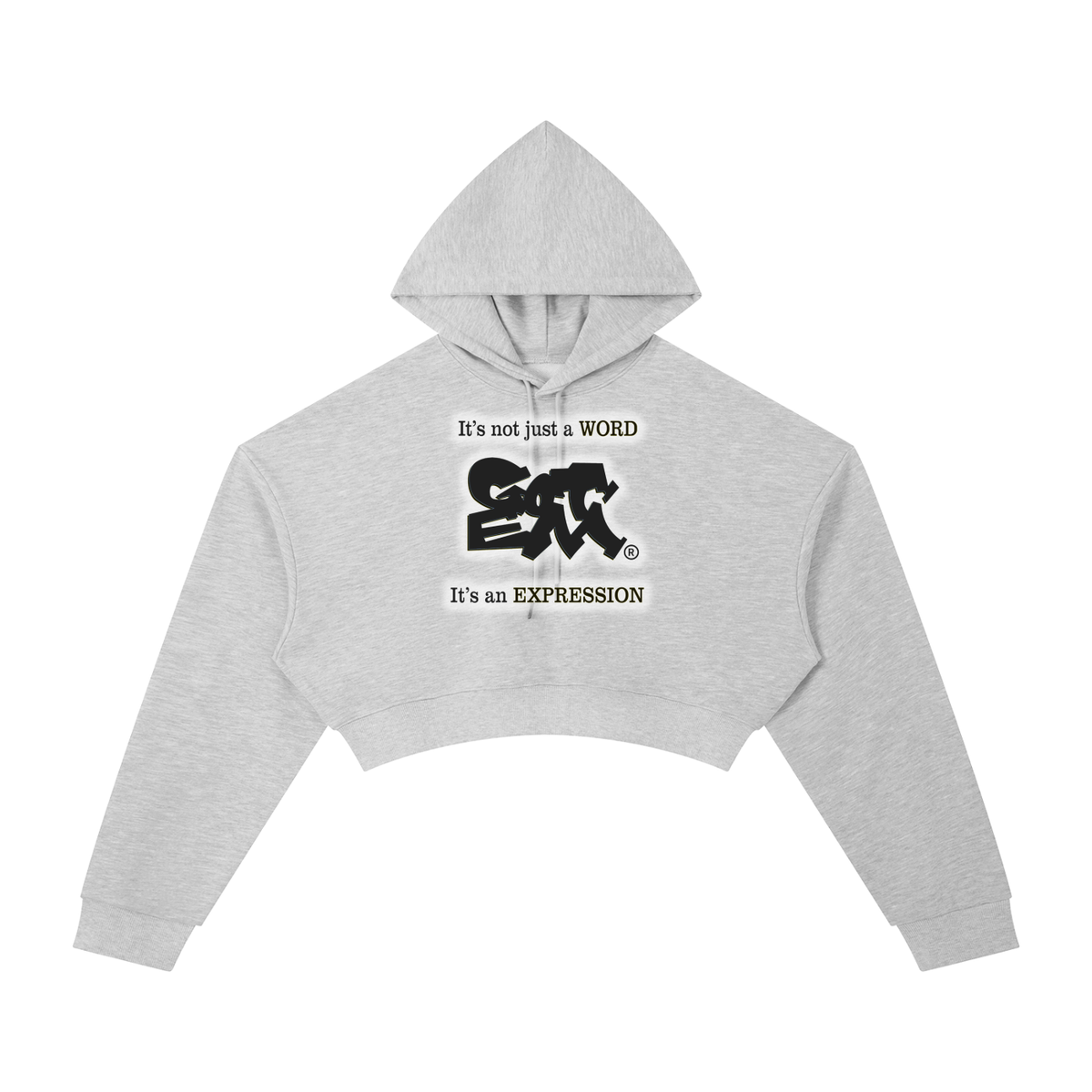 GOT ʻEM® Original with Tagline (Glow) Cropped Hoodie | Women