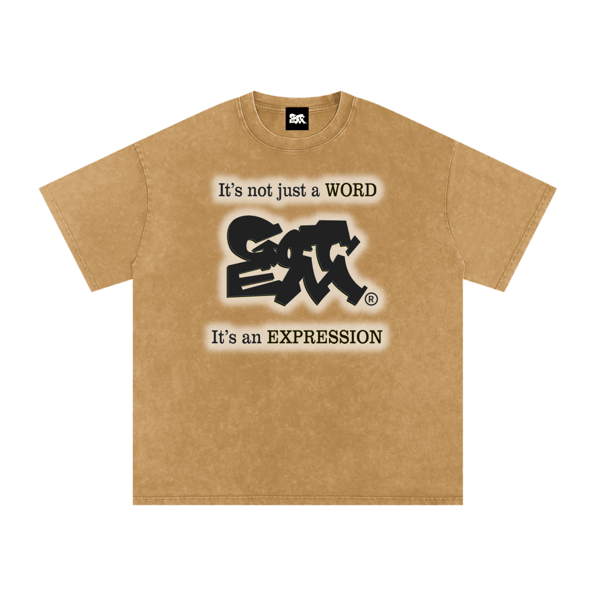GOT ʻEM® Original with Tagline (Glow) Snow Washed Oversized Cotton T-Shirt | Unisex