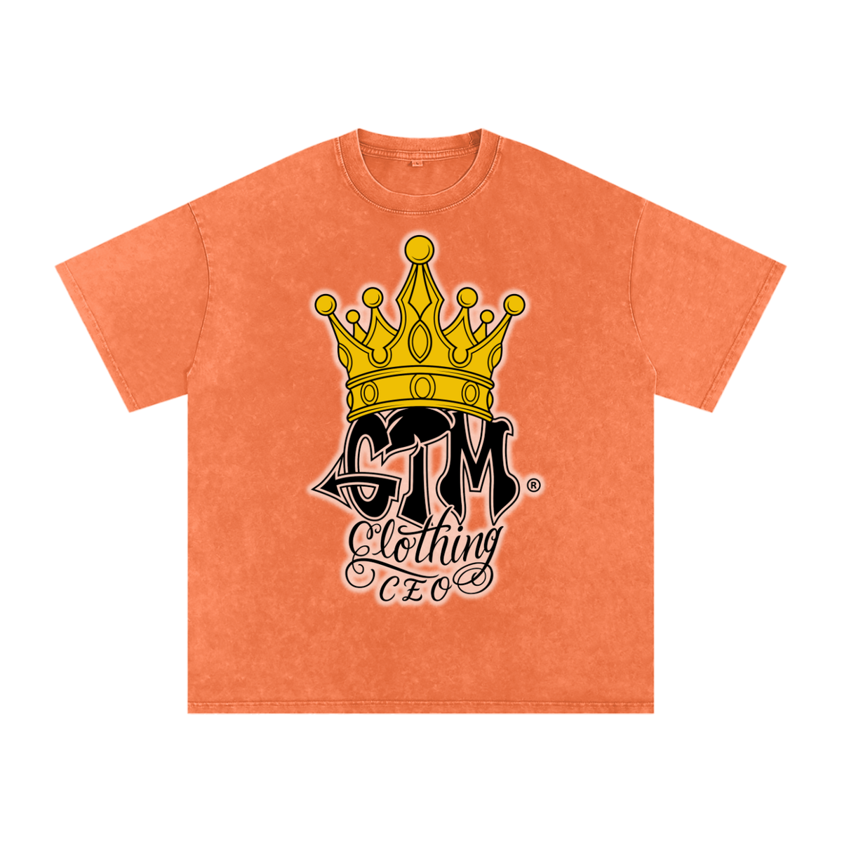 GTM® Crown Snow Washed Oversized Cotton T-Shirt | Unisex