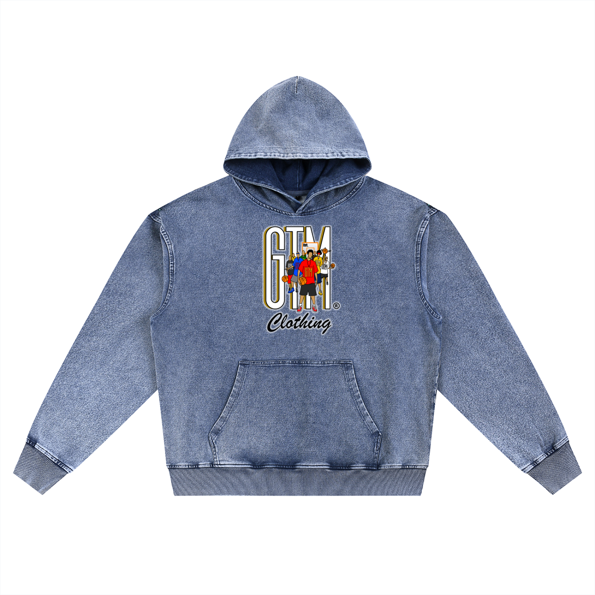 GTM® Shadow Hoopers Snow Wash Oversized Hoodie | Unisex