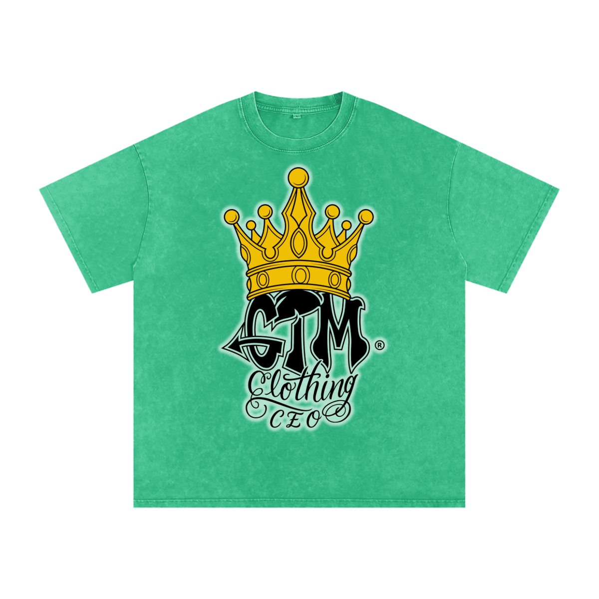 GTM® Crown Snow Washed Oversized Cotton T-Shirt | Unisex