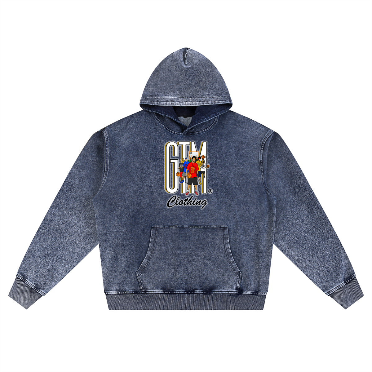 GTM® Shadow Hoopers Snow Wash Oversized Hoodie | Unisex