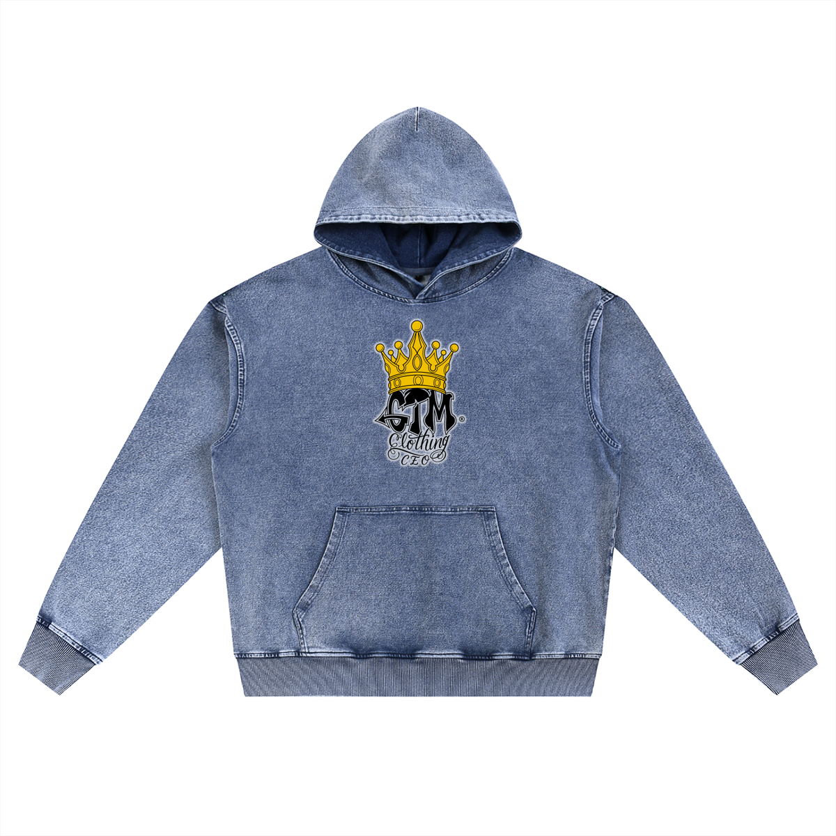 GTM® Crown Snow Wash Oversized Hoodie | Unisex