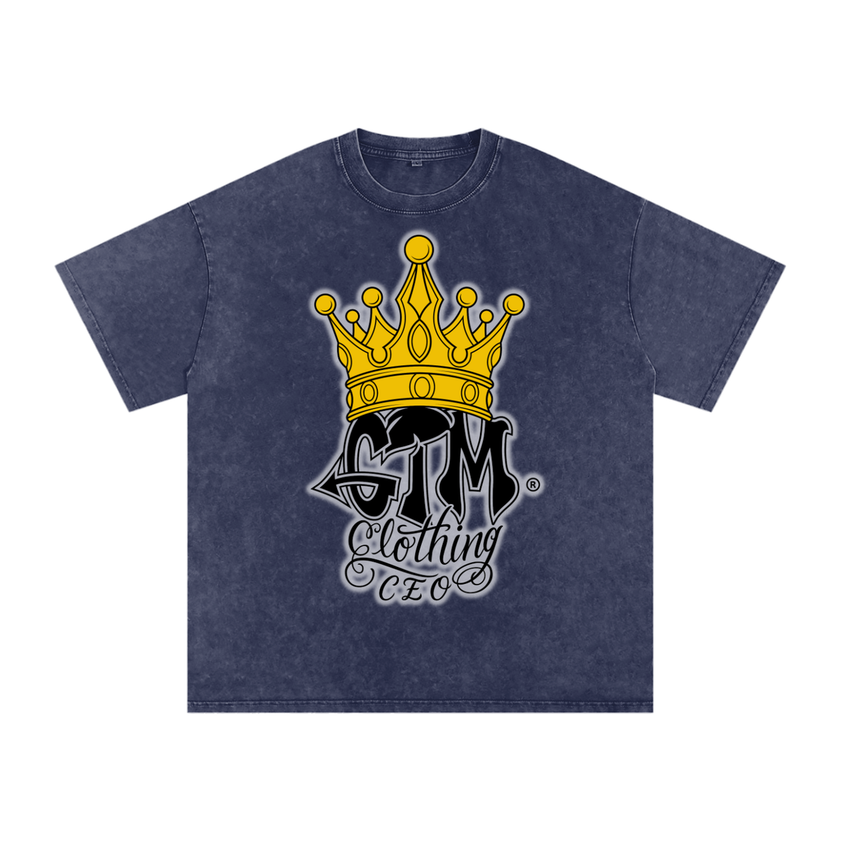 GTM® Crown Snow Washed Oversized Cotton T-Shirt | Unisex