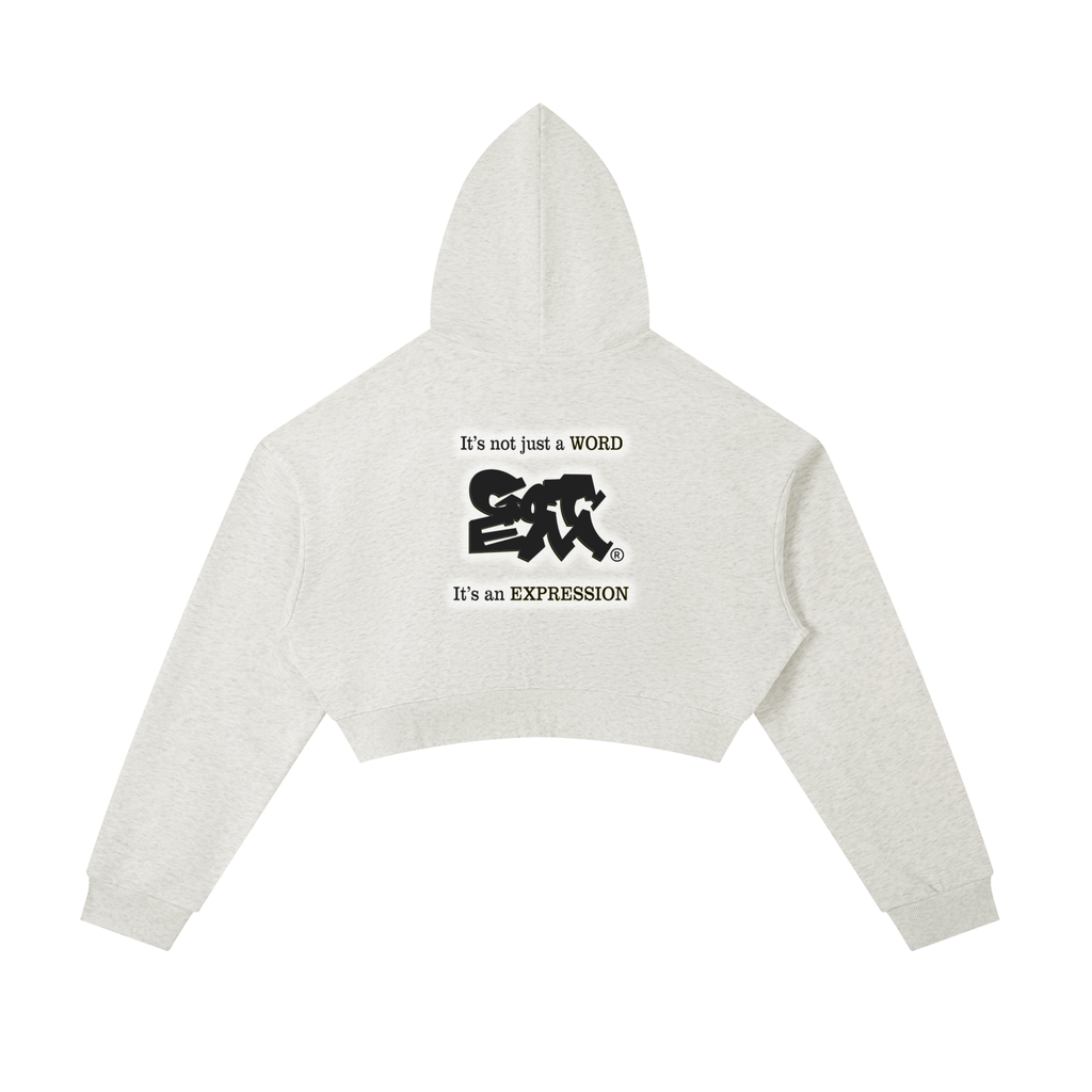 GOT ʻEM® Original with Tagline (Glow) Cropped Zip-Up Hoodie | Women