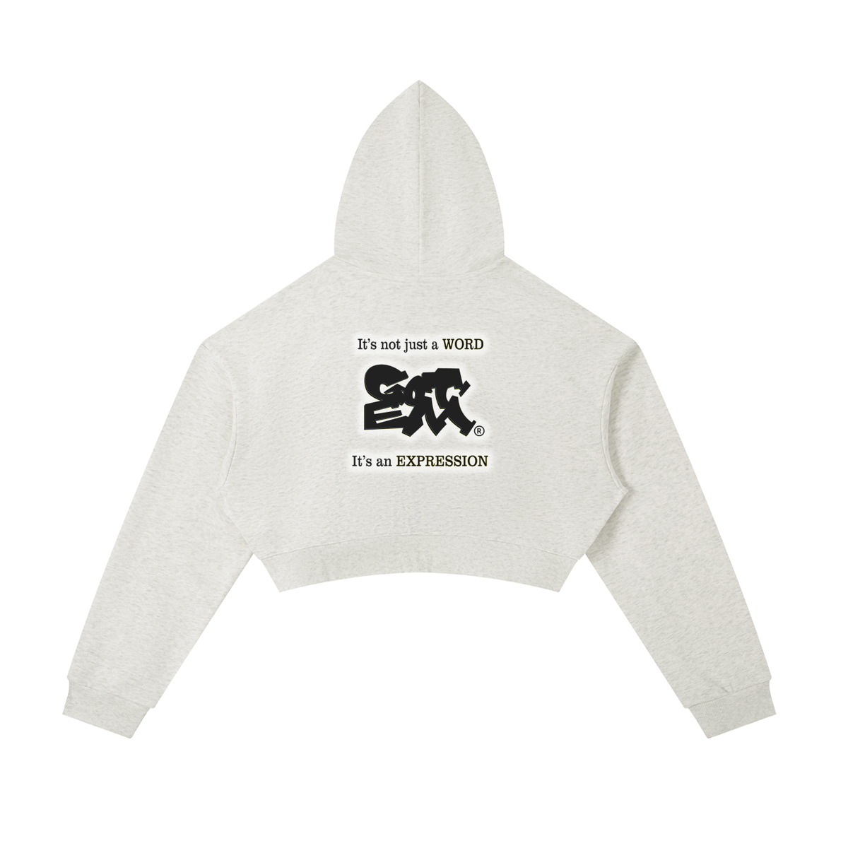 GOT ʻEM® Original with Tagline (Glow) Cropped Zip-Up Hoodie | Women