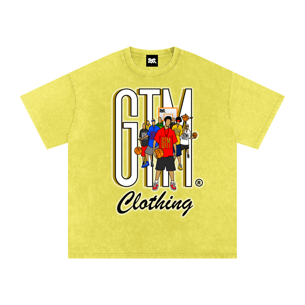 GTM® Shadow Hoopers Snow Washed Oversized Cotton T-Shirt | Unisex