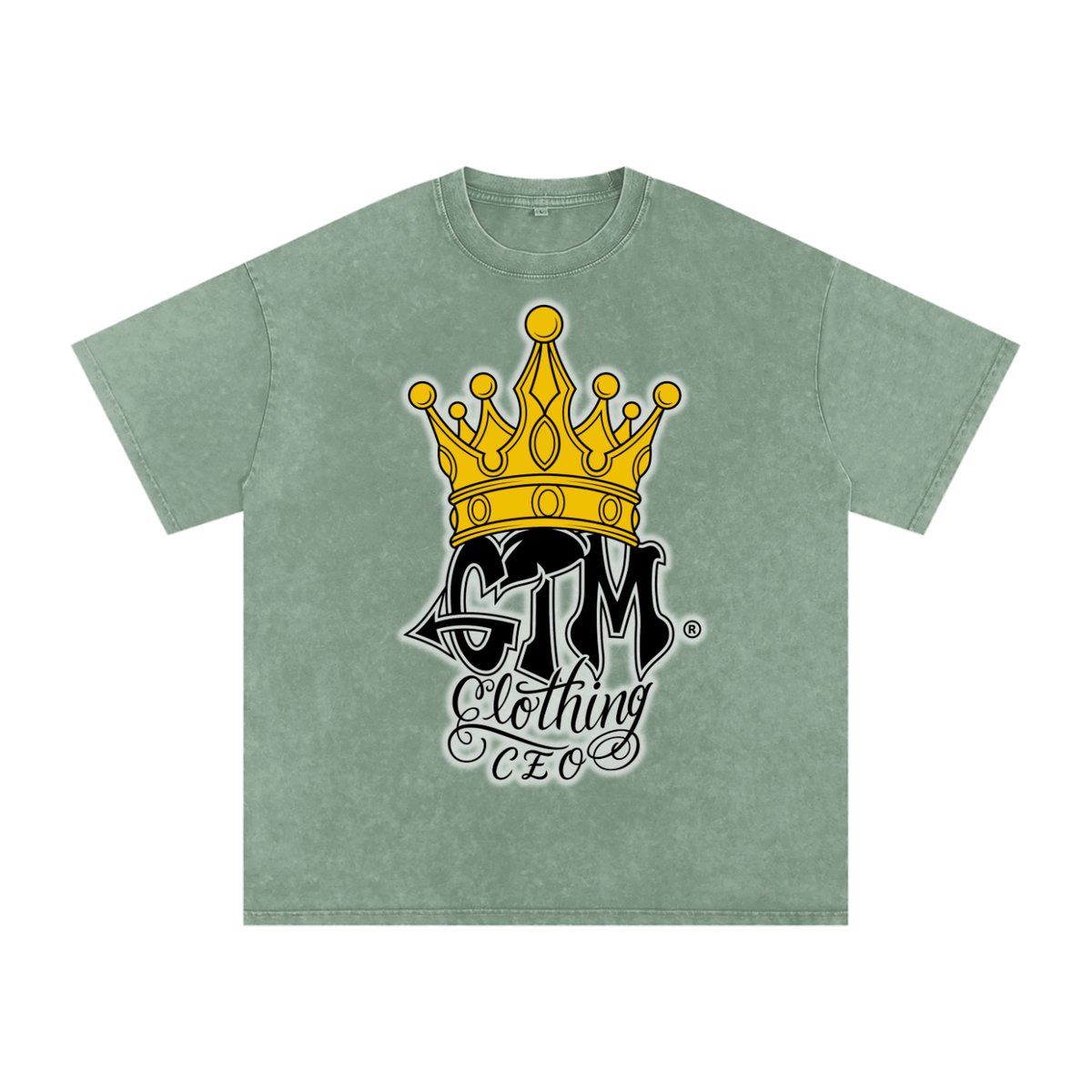 GTM® Crown Snow Washed Oversized Cotton T-Shirt | Unisex